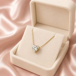 Eternal Heart Solitaire Necklace