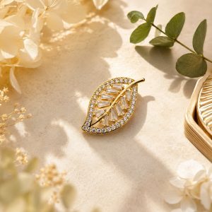 Luminara Leaf Brooch