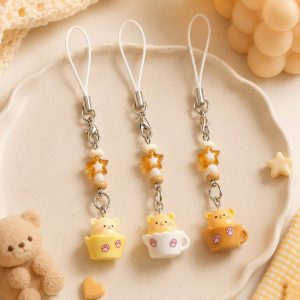 Teddy Cup Phone Charm